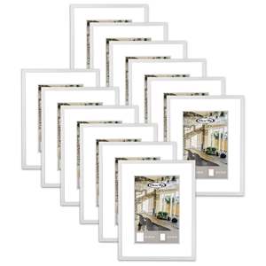 ชุดกรอบรูปโปสเตอร์สีขาวทันสมัย 12 ชิ้น ขนาด 30 x 40 ซม. พร้อมดีไซน์ Passe-Partout - Product Image 1