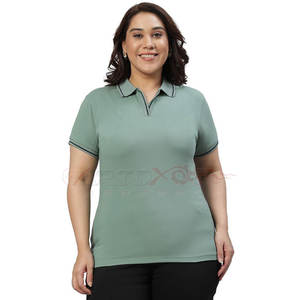 Camiseta de Polo transpirable de gran tamaño para mujer, diseño de Cuello clásico con estilo informal holgado inspirado en la ropa de calle para Polo - Product Image 1