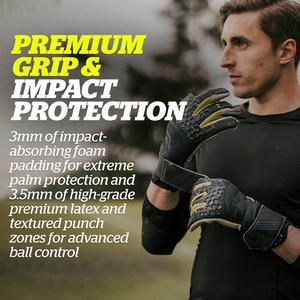Fabricant direct d'usine, gants de gardien de but de football personnalisés de haute qualité, sangle amovible, prix raisonnable, protection des doigts - Product Image 3