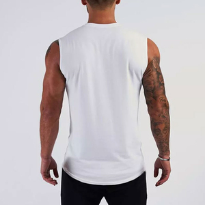 Camiseta sin mangas de Color liso para hombre, textura suave, transpirable, ecológica, alta calidad, 100% poliéster, ropa deportiva, gimnasio, entrenamiento muscular para - Product Image 5