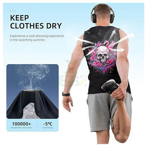 Débardeur graphique pour homme, chemise d'été amusante, tenue de festival, imprimé patriotique, formel, 100% coton, séchage rapide, vacances, fêtes - Product Image 2