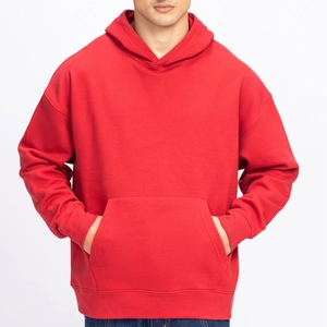 Sweat à capuche oversize en molleton 100 % coton, grammage lourd, avec logo personnalisé brodé ou imprimé, épaules tombantes, unisexe, style streetwear - Product Image 1