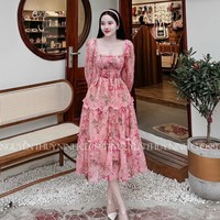 Robes Décontractées Longues pour Femmes Prix Usine Personnalisation ODM Naturelle Emballage Lavable Fabriqué au Vietnam Fabricant Robe Ajustée