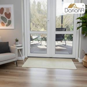 Tapis de porte rectangulaire DarianA couleur ivoire, antidérapant avec dos en caoutchouc, style moderne, usage domestique, 60x90 cm - Product Image 1