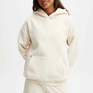 Women Oversized Long <b>Hoodie</b> Trendy Street Fashion Relaxed Fit Soft <b>Velour</b> Fabric Front Logo Winter Sweatshirt - Product Image 6