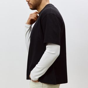 ใหม่เสื้อยืดผู้ชายผ้าฝ้ายแขนสั้นคุณภาพสูงสำหรับผู้ชายเสื้อยืดลำลองสีพื้น - Product Image 4