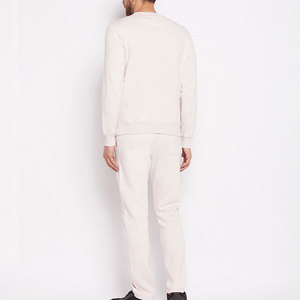 Ensemble de survêtement décontracté pour homme, sweat-shirt à col rond imprimé lettres et pantalon long, coupe régulière, 100 % coton, idéal pour l'automne - Product Image 3