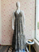 Robe longue maxi indienne Robe en soie sari recyclée pour femme Robe de plage faite à la main