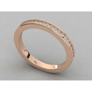 Anillo de Diamante Cultivado en Laboratorio con Corte Redondo de 9K, Anillo Brillante para Mujer - Product Image 4