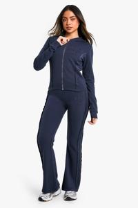 Ensemble de survêtement court uni pour femme, décontracté, confortable, élégant, pour tous les jours, 2 pièces - Product Image 2