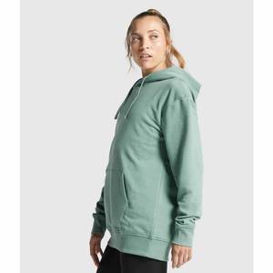 Sudadera con Capucha Personalizada de Felpa Verde Salvia para Mujer, Sudadera Cálida de Manga Larga, Suave y Acogedora, con Bolsillo Tipo Canguro, Informal para Uso Diario - Product Image 3