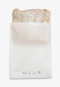 Sacs en papier glassine Vela personnalisés, recyclés, avec fermeture autocollante, finition mate cirée givrée pour l'emballage de vêtements, sac Grasinc - Product Image 2