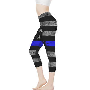 Mallas de entrenamiento de cintura alta unisex 100% algodón transpirable de punto personalizable Impresión de logotipo al por mayor unisex transpirable - Product Image 2