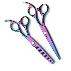 Juego de tijeras de maquillaje de acero inoxidable pulido profesional embalaje personalizado con cuchillas finas rectas al por mayor - Product Image 4