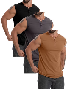 Camiseta Deportiva Personalizada de Moda para Hombre, de Secado Rápido, Transpirable, 100% Algodón, Sin Mangas, de Bangladesh - Product Image 2