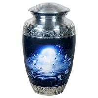 Urne funéraire en aluminium pour adultes, accessoires de cercueil, fournitures funéraires, emballage personnalisé, style américain, pour proches