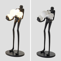 Haute qualité nordique Design moderne LED lampadaire minimaliste Art décoration pour hôtel salon coin debout abat-jour en métal