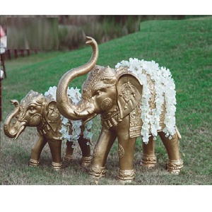 Estatua de elefante para ceremonia de boda decoración boda FRP estatua de elefante para decoración estatuas de elefante pequeño para boda Reino Unido - Product Image 1