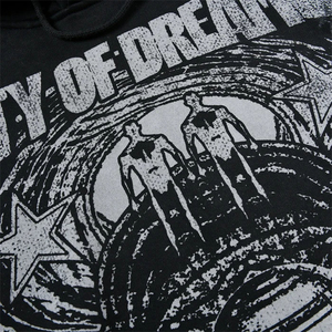 Sweat-shirt vintage à impression DTG lourde personnalisée, lavage à l'acide, poignets et déchirures usés, coupe et couture, effet délavé au soleil, pour hommes - Product Image 5