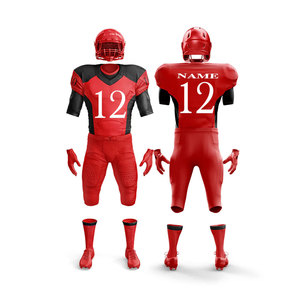 Jeugd Amerikaanse Voetbal Uniform Set Plus Size Korte Mouw Bedrukte Technieken Voor Teamkleding - Product Image 2