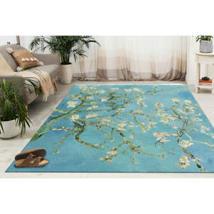 Alfombra con Estampado de Árbol de Almendro en Flor - Alfombra Botánica para Decoración del Hogar, Alfombra de Chenilla - Product Image 5