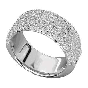 Anillo de Bodas de Diamantes Redondos para Ella - Product Image 4