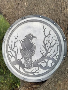 Bouclier Viking en bois de qualité bricolage entièrement fonctionnel, cadeau nordique personnalisable pour les batailles directement fabriquées par un fournisseur OEM - Product Image 6