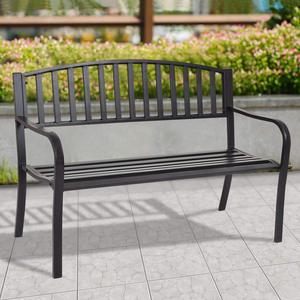 Wholesale Metal Black Outdoor Patio <b>Bench</b> for Home Hotel Garden Outside Park Seating Patio <b>Bench</b> Outdoor and <b>Indoor</b> Furniture - Product Image 2