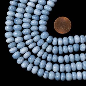 Perles rondes lisses opale bleue bonbon naturel brins 7-8mm pierre opale perles en vrac pour la fabrication de bijoux prix de gros pierres précieuses - Product Image 5