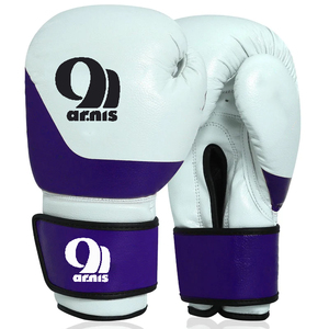 Guantes de Kickboxing Muaythai profesionales de alta calidad, guantes de boxeo de entrenamiento de cuero de vaca con logotipo personalizado para artes marciales - Product Image 1