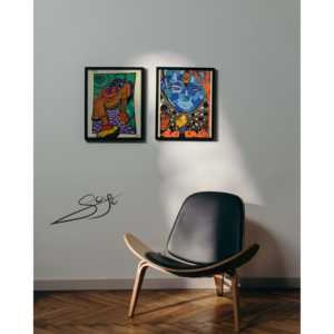 Impression artistique Blue Face de Soyu pour la décoration du salon - Product Image 5