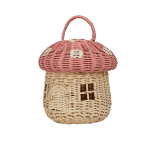 Tendance de haute qualité artisanat rotin champignon tissé paniers de rangement panier-cadeau du Vietnam - Product Image 2