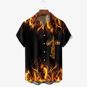 2026 Custom Professional 100% Polyester Breathable Summer Hawaiian <b>Shirts</b> Fashion Matching Set-OEM Beach <b>Shirt</b> for Men - Product Image 2