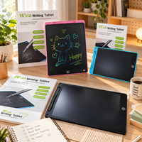Tablette d'écriture LCD 6,5 8,5 10 12 16 20 pouces, tableau de dessin électronique réutilisable pour l'apprentissage des enfants, le bureau, vente en gros