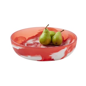 Cuenco de resina para servir con diseño brillante inspirado en mármol, hecho a mano estilo premium, adecuado para ensaladas de frutas, aperitivos o decoración de mesa - Product Image 4
