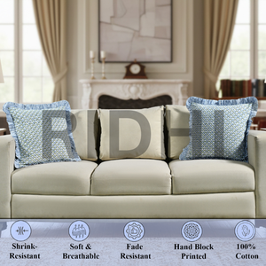 Funda de Cojín de Algodón con Estampado Floral Cuadrado Harmony, con Cierre de Cremallera, Extraíble, Lavable, Decoración de Lujo - Product Image 5