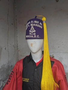 Chapeau Fez Blanc Pur 100% Laine Broderie Main et Strass Usage Quotidien Décontracté Extérieur Nouvelle Qualité Premium Faible MOQ - Product Image 2