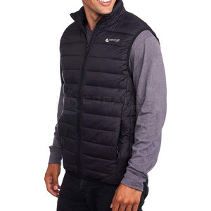 Veste matelassée pour homme, en polyester/nylon, respirante, à séchage rapide, avec fermeture éclair, logo personnalisé, couche chaude d'hiver, vente en gros - Product Image 2