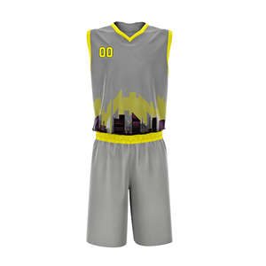 Conjunto de Uniforme de Baloncesto Personalizado para Hombre, de Secado Rápido, Ropa Deportiva Retro Profesional, Transpirable, con Patrón 3D, Camiseta de Escuela Secundaria - Product Image 1