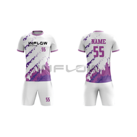 Maillot de football rétro personnalisé de qualité supérieure, sublimé, 100 % polyester, motif à pois, pour l'hiver, Marseille