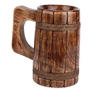 ROYAL NATURAL CRAFT - Taza de Madera Minimalista Hecha a Mano, Diseño Clásico, Jarra de Madera para Cerveza, Envío Gratuito para Fiestas, RNC-635 - Product Image 5