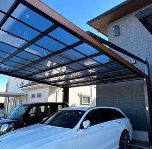 Pérgola de jardín de 3x3.6m montada en la pared con techo inclinado de PVC, toldo para patio exterior, para patio trasero y cochera, en venta para EE. UU. - Product Image 3
