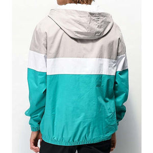 Chaqueta Cortavientos con Capucha y Media Cremallera, Estilo Hip Hop, Dos Colores, Personalizable al por Mayor - Product Image 4