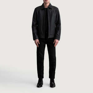 Chaqueta de invierno para hombre de diseño superior con cuello levantado manga completa 100% cuero de alta calidad personalizable precio razonable - Product Image 6