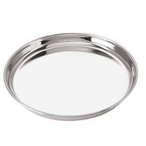 Plateau à nourriture en acier inoxydable, plat à thali, vaisselle en acier inoxydable, plateau à thali en acier inoxydable au Royaume-Uni, plaque à thali - Product Image 1