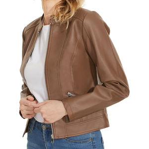 Chaqueta Bomber de Piel de Oveja Genuina para Mujer con Relleno de Algodón, Estilo Western con Flecos, Diseño Invernal - Product Image 3
