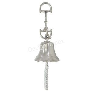 Campana Decorativa de Metal con Forma de Herradura para Colgar en la Pared, Campanas Plateadas para Eventos y Decoración Festiva - Product Image 5