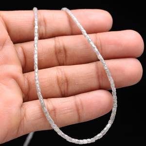 Perle de diamant blanc naturel facetté en forme de coussin, perle fantaisie en tube, cadeau d'anniversaire pour elle, diamants en vrac - Product Image 3