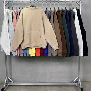 เสื้อฮู้ดดี้โอเวอร์ไซส์ ผ้าคอตตอน 100% เนื้อนุ่ม น้ำหนักเบา สวมใส่สบาย ทรงปกติ เหมาะสำหรับใส่ลำลองในฤดูหนาว เรียบง่ายและสบาย - Product Image 2