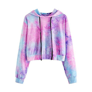 เสื้อฮู้ดตัวสั้นสำหรับผู้หญิงเสื้อครอปแบบแห้งเร็ว - Product Image 1